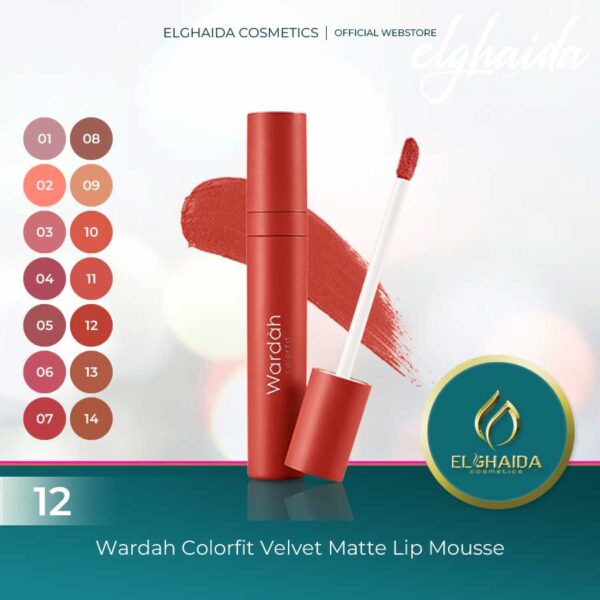 Wardah Colorfit Velvet Matte Lip Mousse 12 Chic Teracotta 4 gr