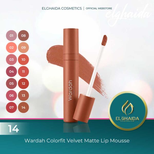 Wardah Colorfit Velvet Matte Lip Mousse 14 Dainty Caramel 4 gr